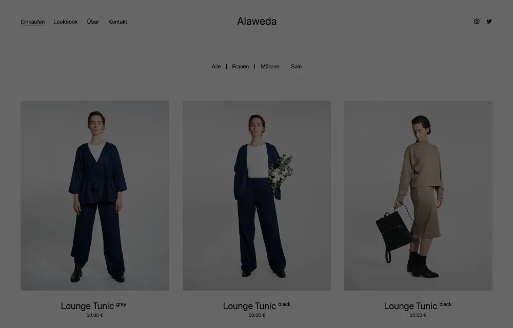 Mockup einer Webseite von vanAchibald