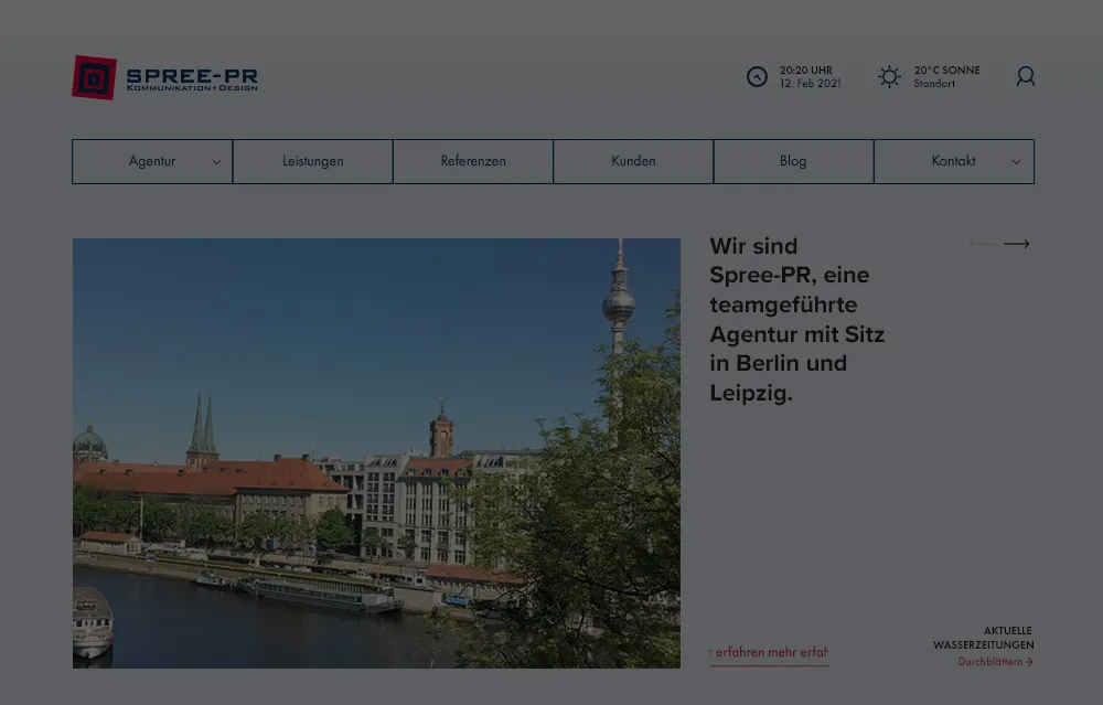 Mockup einer Webseite von vanAchibald