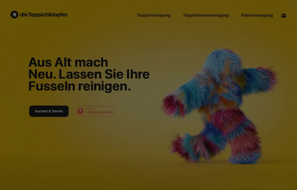 Mockup einer Webseite von vanAchibald