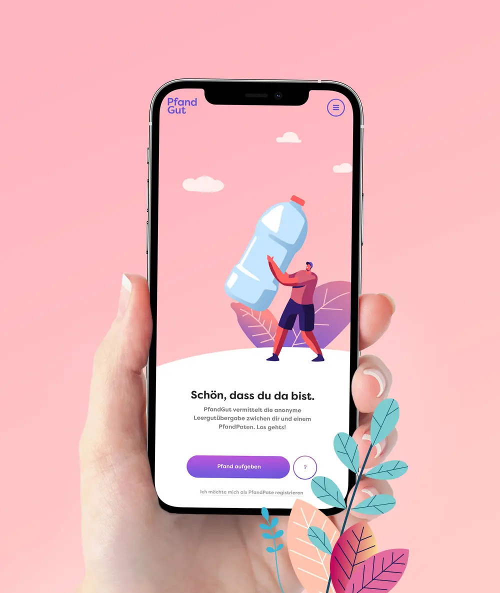 Referenzbild PfandGut zum Thema Appdesign